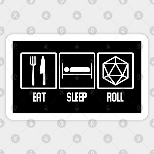 Eat Sleep Roll Sticker by nimazu